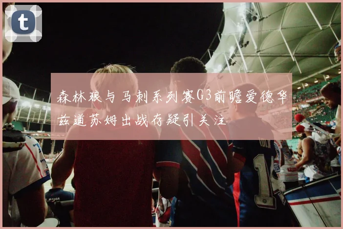 森林狼与马刺系列赛G3前瞻爱德华兹道苏姆出战存疑引关注